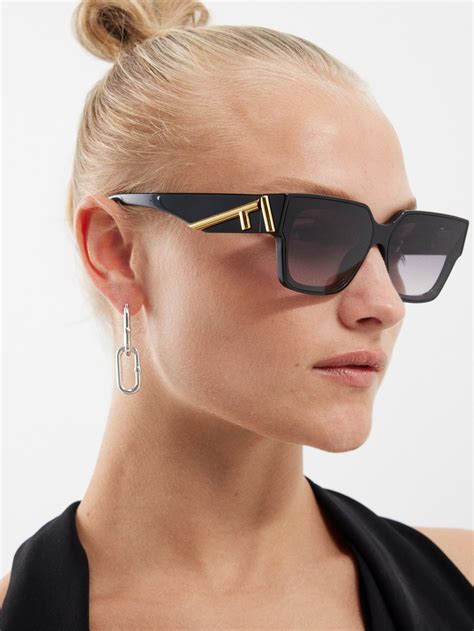 fendi square frame sunglasses|fendi round 52mm sunglasses.